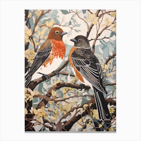 Art Nouveau Birds Poster Eurasian Sparrowhawk Canvas Print