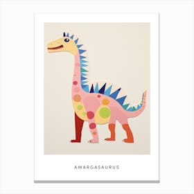 Nursery Dinosaur Art Amargasaurus 3 Poster Canvas Print