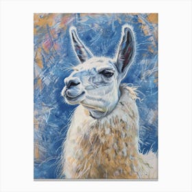 Llama Pastel Watercolour 3 Canvas Print