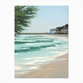 West Wittering Beach, West Sussex Contemporary Illustration 1  Canvas Print