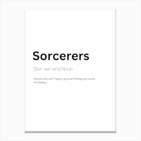 Sorcerers Definition Meaning Canvas Print