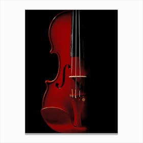 Violin Line Art Illustration Canvas Print