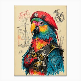 Pirate Parrot 3 Canvas Print