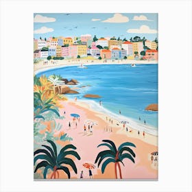 Bondi Beach, Sydney, Australia, Matisse And Rousseau Style 4 Canvas Print