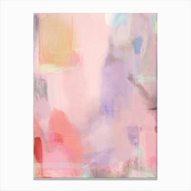 DREAMLAND - coltxwilde, abstract, contemporary art, minimalism with pink, yellow, blue, purple  by colt x wilde Canvas Print