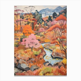 Autumn Gardens Painting Rikugien Gardens Japan 2 Canvas Print