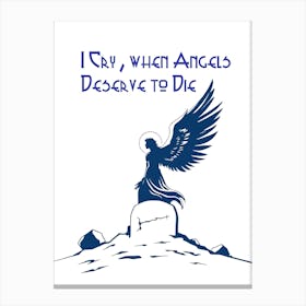 Angel Qoute Illustration 15 Canvas Print