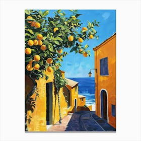 Oranges On The Street Canvas Print