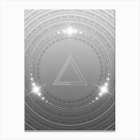 Geometric Glyph in White and Silver with Sparkle Array n.0363 Canvas Print