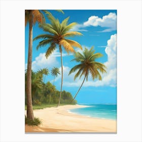 Tropical Beach Landscape 4 Canvas Print