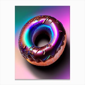 Chocolate Coconut Donut Holographic 1 Canvas Print