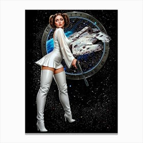 Galactic Princess Pin Up Canvas Print