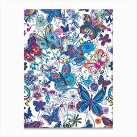 Aster Amaze London Fabrics Floral Pattern 4 Canvas Print