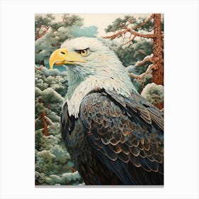 Ohara Koson Inspired Bird Painting Eagle 4 Canvas Print
