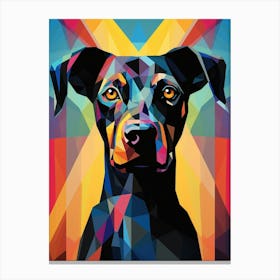 Dog Abstract Pop Art 3 Canvas Print