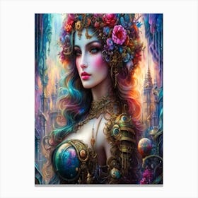 Steampunk Girl Canvas Print