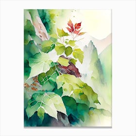 Poison Ivy In Rocky Mountains Landscape Pop Art 2 Canvas Print