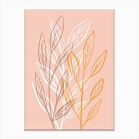 Pink Plants Canvas Print