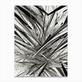 Abstract Black And White Painting Canvas Print