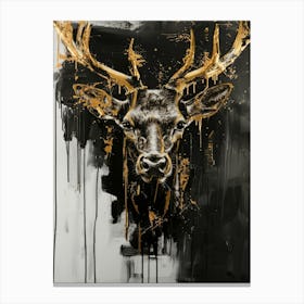 Gold Deer 3 Canvas Print