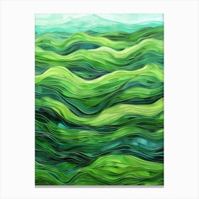 Green Wave 1 Canvas Print