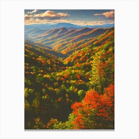Great Smoky Mountains National Park 2 United States Of America Vintage Poster Canvas Print