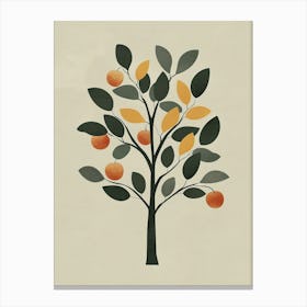 Apple Tree Minimal Japandi Illustration 4 Canvas Print