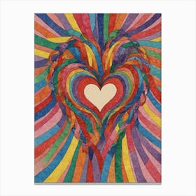 Heart Of Rainbows 2 Canvas Print