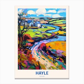 Hayle England 3 Uk Travel Poster Canvas Print