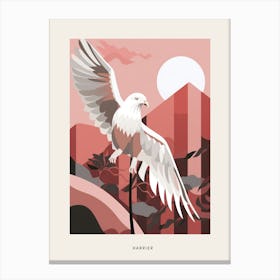 Minimalist Harrier 1 Bird Poster Canvas Print