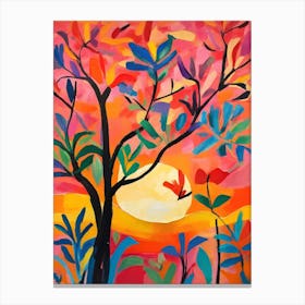 Colorful painting Matisse tree Canvas Print