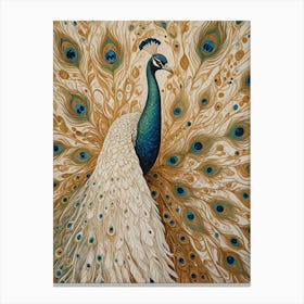 Golden Peacock no1 Canvas Print