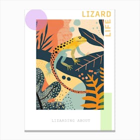 Lizard Abstract Modern Illustration 2 Poster Canvas Print