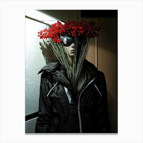 Flowers On The Head Canvas Print