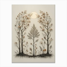 Moonlight Trees Canvas Print