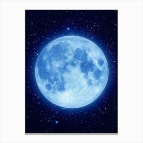 Blue Moon - Mystic Moon poster Canvas Print