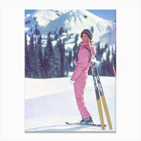 Turoa, New Zealand Glamour Ski Skiing Poster Canvas Print