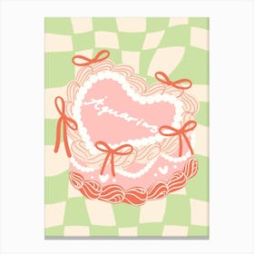 Aquarius Coquette Cake Canvas Print