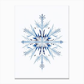 Symmetry, Snowflakes, Pencil Illustration 3 Canvas Print