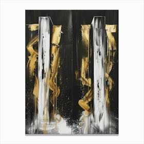 Gold And Black 70 Canvas Print