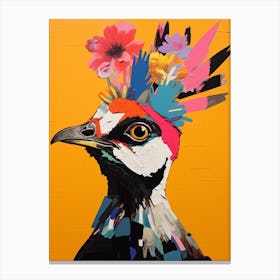 Bird With A Flower Crown Lapwing 4 Canvas Print