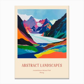 Colourful Abstract Jostedalsbreen National Park Norway 1 Poster Canvas Print