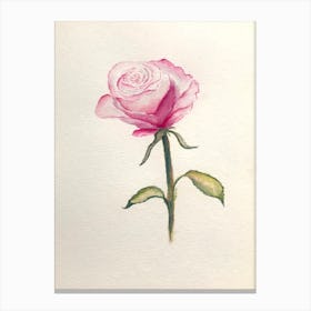 Watercolor Rose Canvas Print