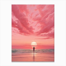 Sunset On The Beach 7 Canvas Print