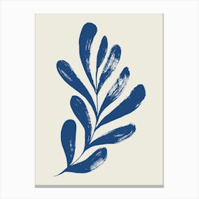 Blue Leaf 3 Canvas Print