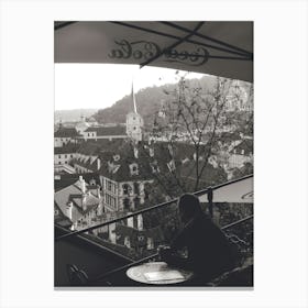 Man Looking Over Prague Canvas Print