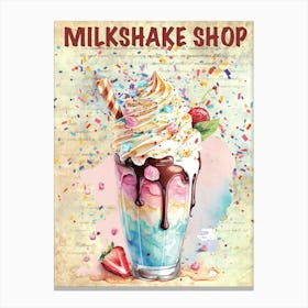 Milkshake Shop Canvas Print