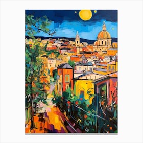 Rome Italy 4 Fauvist Painting Canvas Print