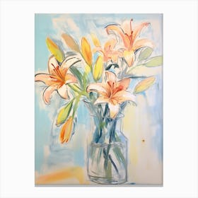 Flower Painting Fauvist Style Lily Canvas Print