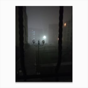 Foggy Night In The City Canvas Print